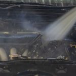 is it safe to spray your engine with water