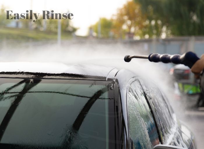 Rinsing a car