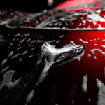 Car being waxed and polished for ceramic coating