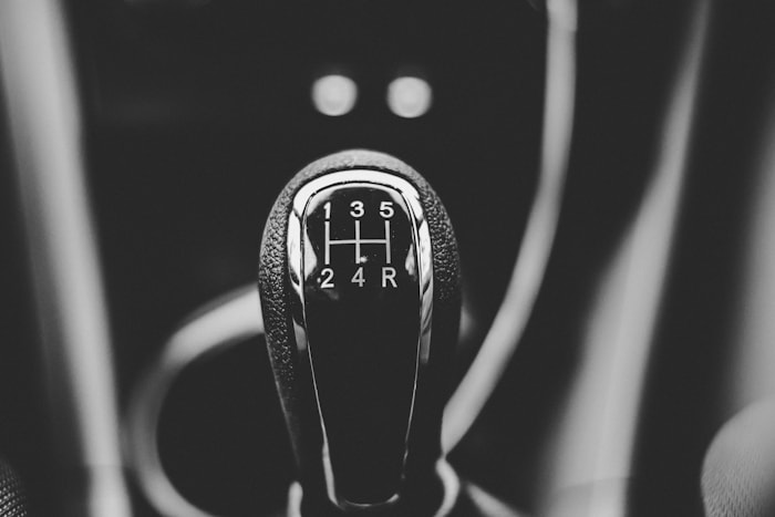 Automatic car transmission gear shifter interior